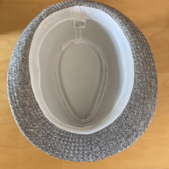 Woven gray Fedora Hat Medium/56cm - Picture 6 of 8